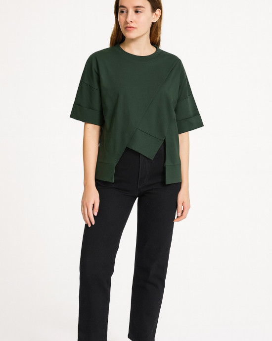 ΑΣΥΜΜΕΤΡΗ ΜΠΛΟΥΖΑ ΜΕ ΡΕΒΕΡ ΜΑΝΙΚΙΑ ΓΥΝΑΙΚΕΙΑ